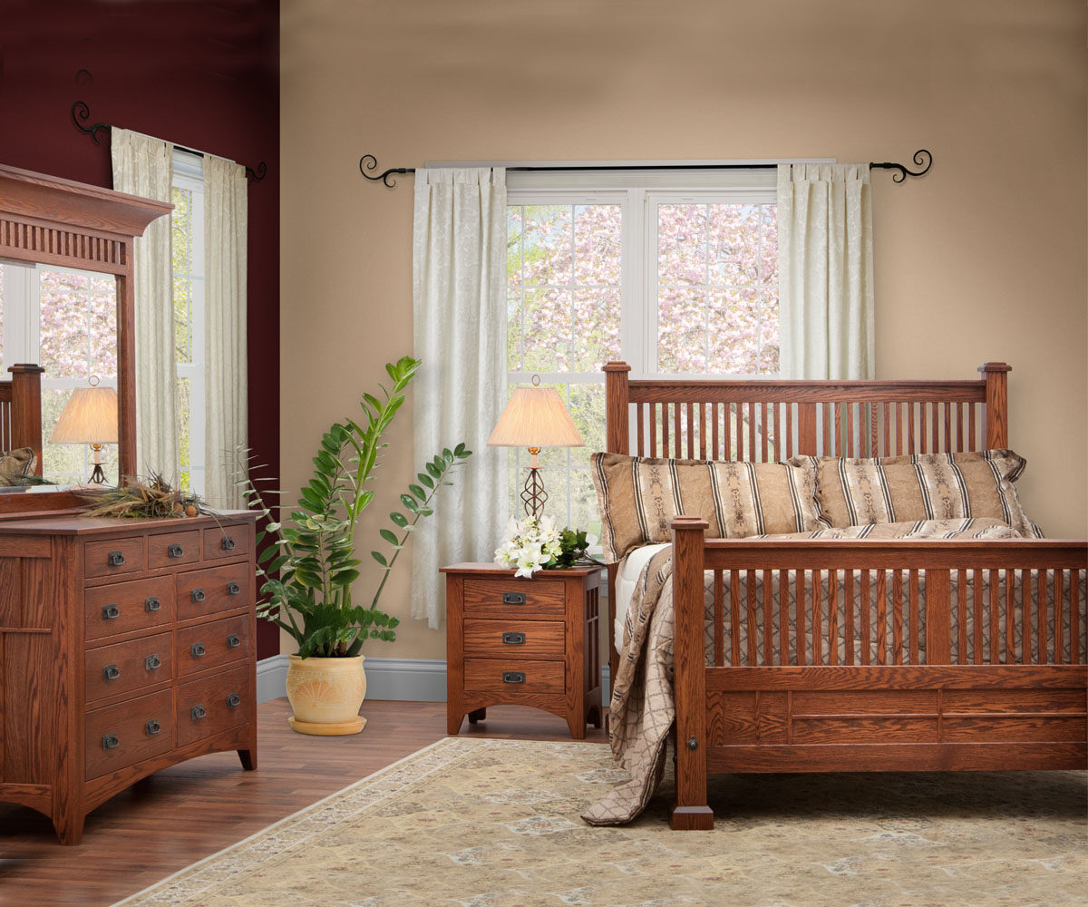 Mission Bed Made by Cupola Furniture