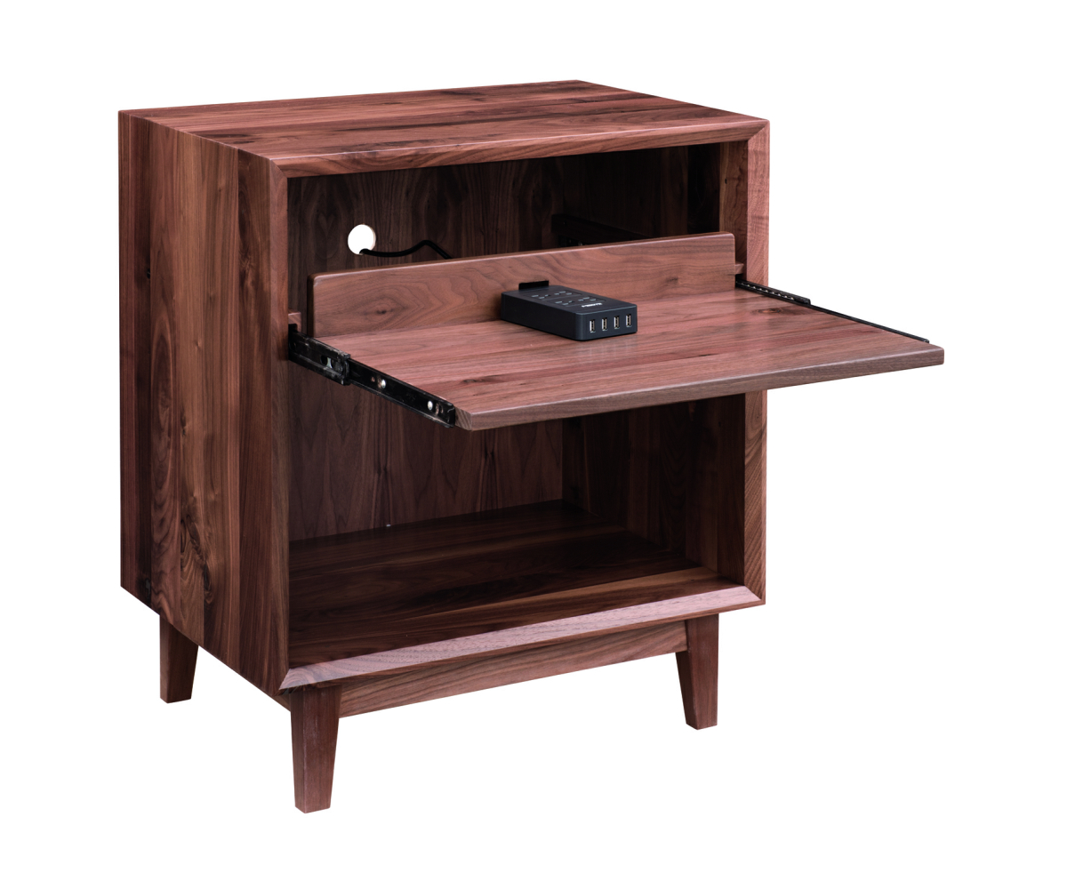 Palm Springs Open Nightstand with Pullout Shelf - Image 2