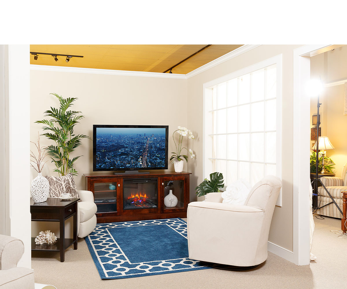 TV Stand with 28" Fireplace Insert - Image 2