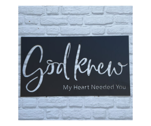 God Knew Plaque