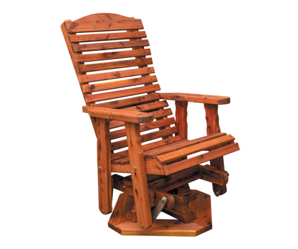 Slat Back Swivel Glider - High Back