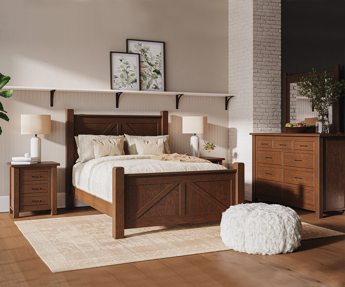 Early American 3 Drawer Nightstand - Image 2