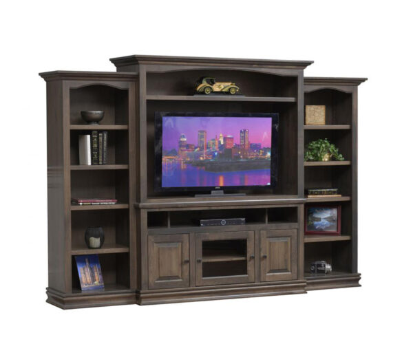 Burlington Entertainment Center With Open Bookcases