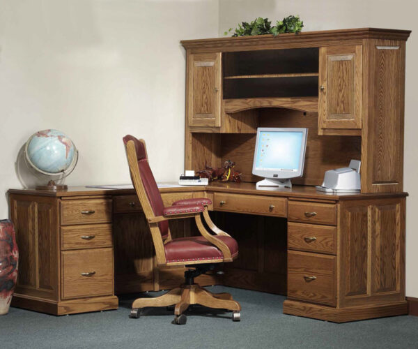 Highland L-Desk With Hutch