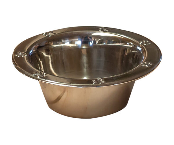 Wide Rim Paw Embossed ½ Pint Bowl