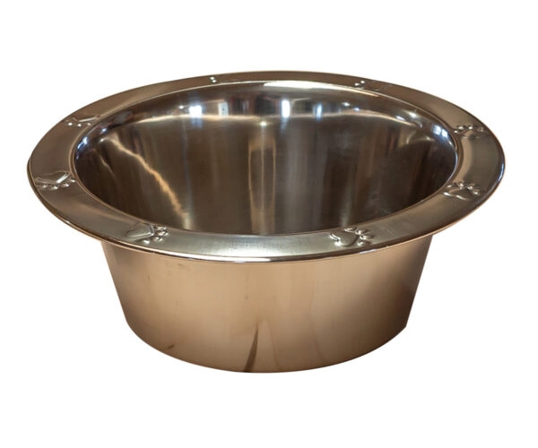 Wide Rim Paw Embossed 1 Qt Bowl