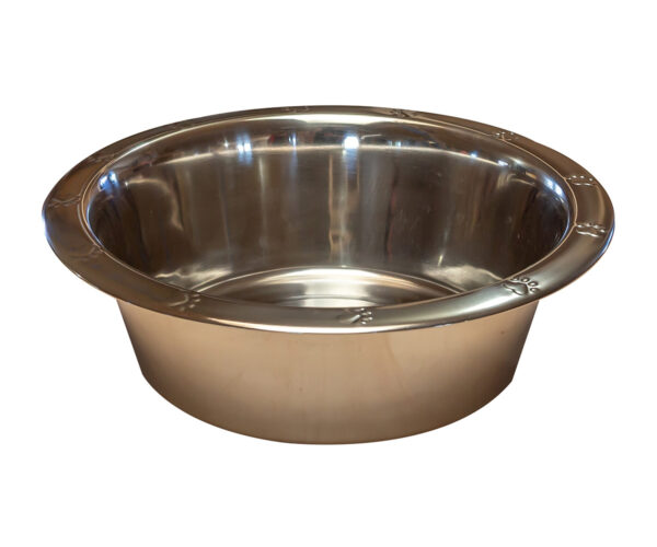 Wide Rim Paw Embossed 3 Qt Bowl