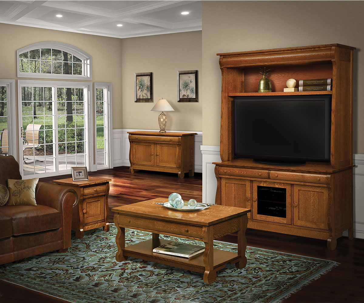 Old Classic Sleigh Enclosed End Table - Image 2