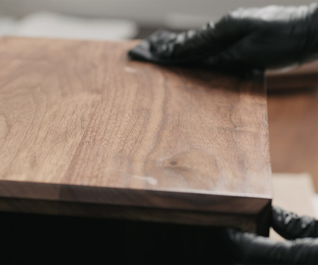 Repairing solid wood surface as part of wood furniture care guide