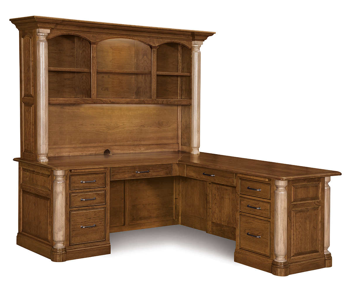 London L Desk with Hutch