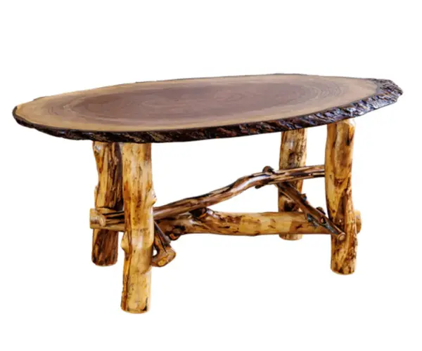 Oval Walnut Pando Coffee Table