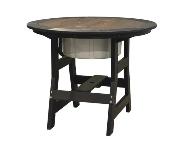 Round Pub Table with Trustle Base